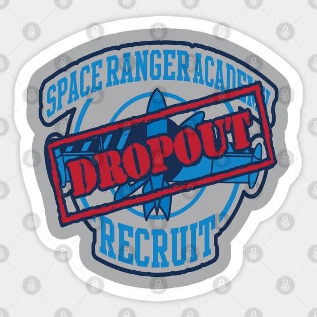 Space Ranger Drop Out Sticker by DeepDiveThreads